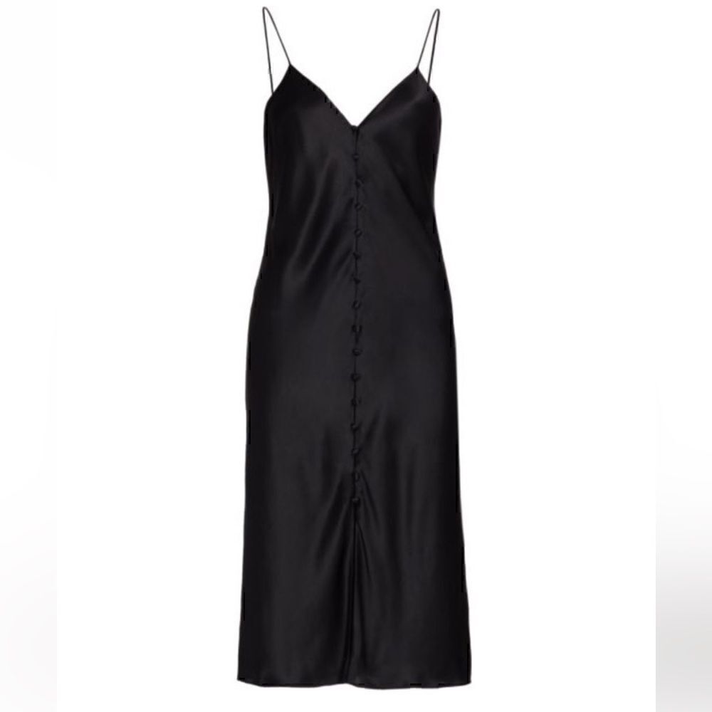 Cami NYC Black Silk Midi Slip Dress - Picture 2 of 14
